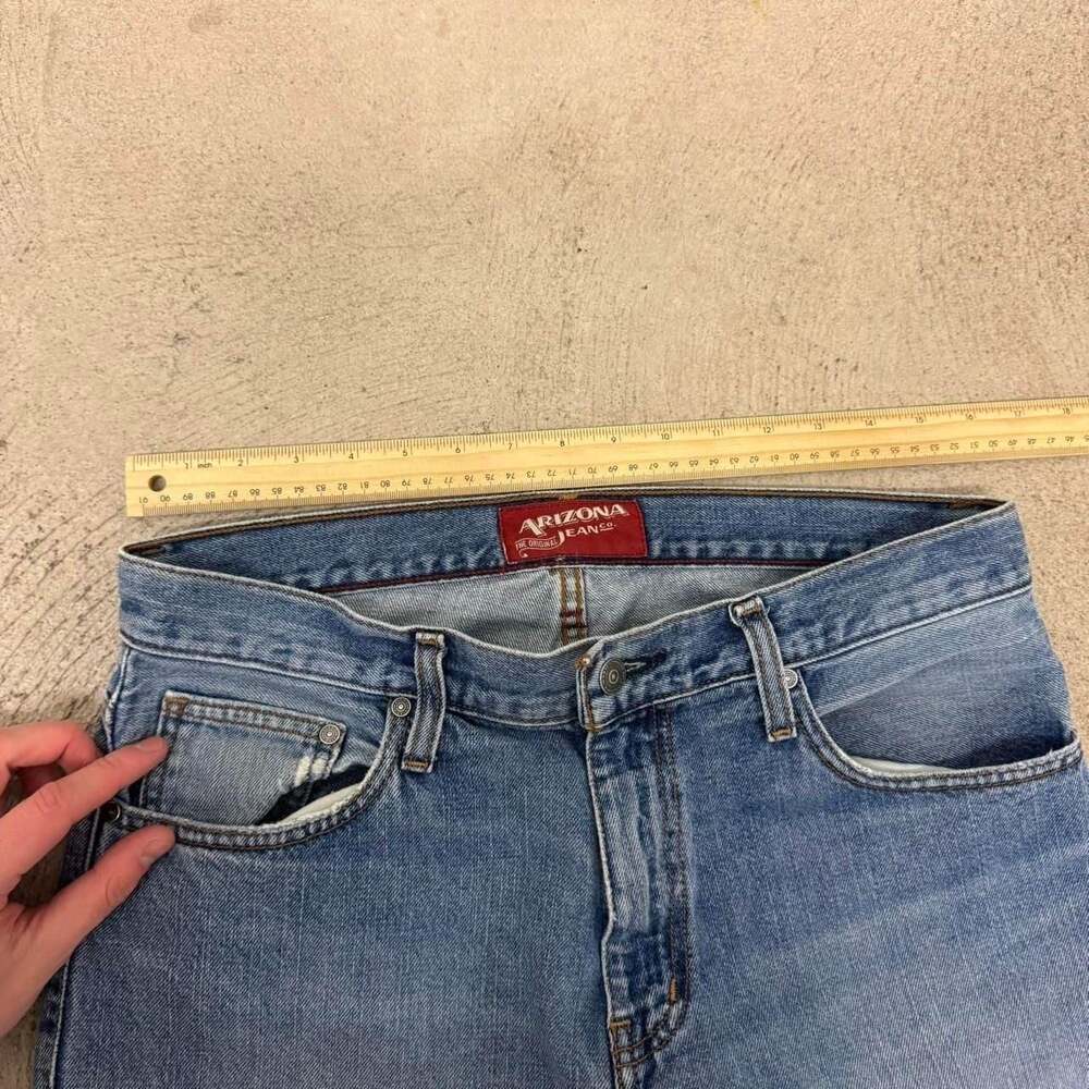 Arizona Jean Co. Original Straight Distressed Blue Jeans - Picture 4 of 8